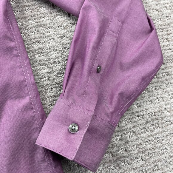 Calvin Klein CK Button Up Shirt Long Sleeve Men 16.5 34/35 Infinite Non-Iron - Picture 2 of 9